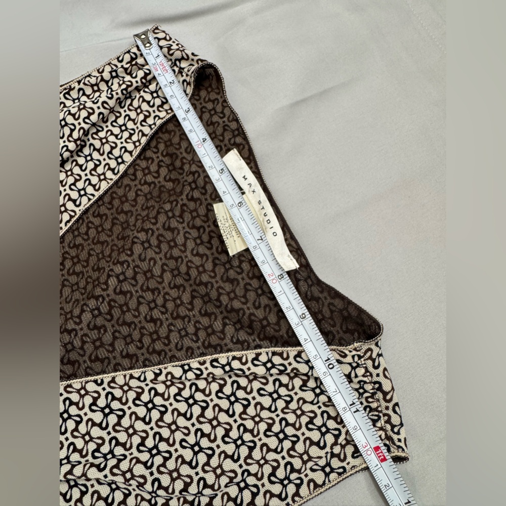 Max Studio Elegant Brown Patterned Empire Waist T… - image 7